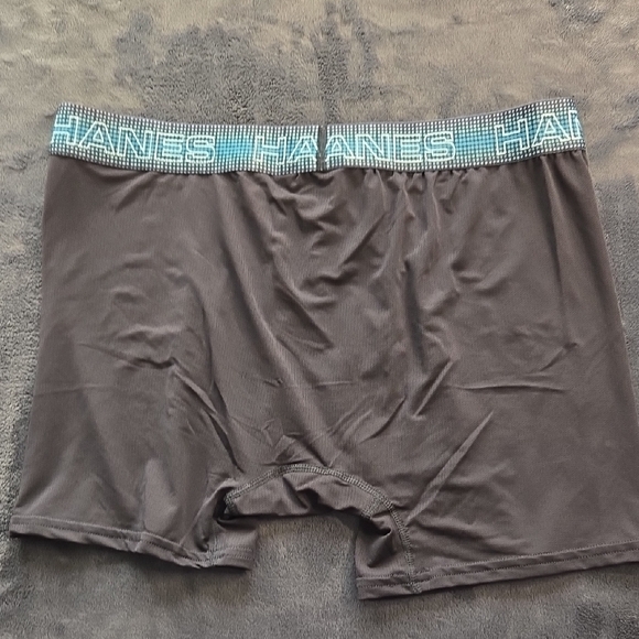 Hanes Black Boxer Briefs Stretchy Cotton Blend - Picture 5 of 5